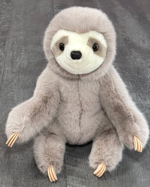 Weighted sloth plush side view