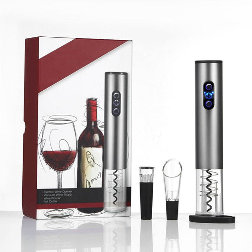 Rechargeable wine bottle opener set