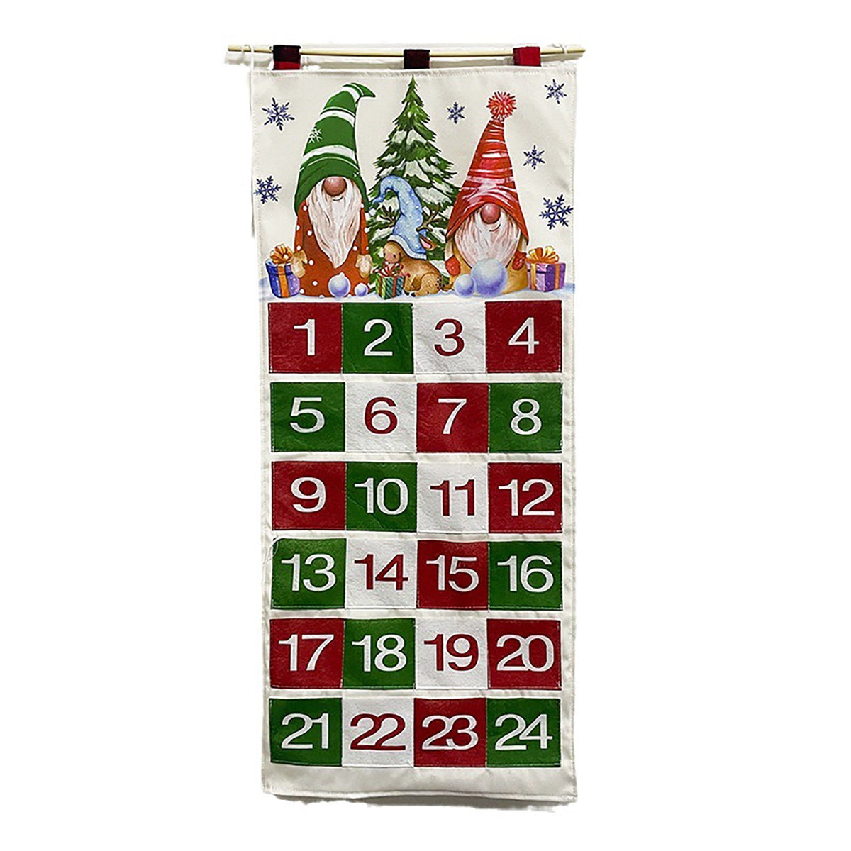 Reusable Fabric Advent Calendar — 24 Fillable Pockets