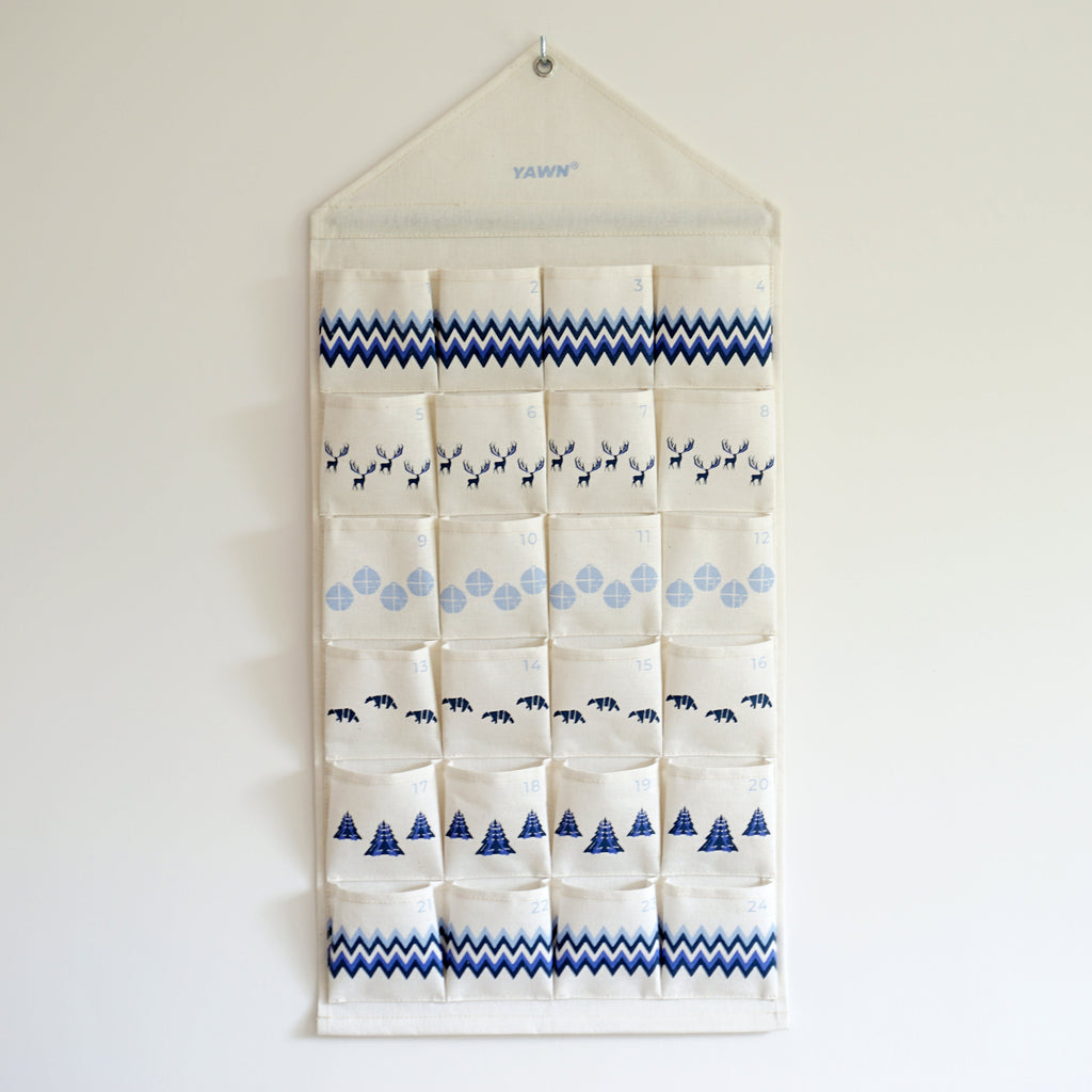 Reusable Fabric Advent Calendar — 24 Fillable Pockets