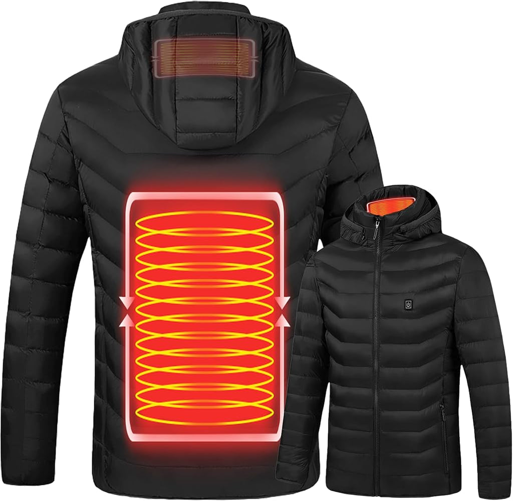 Heated jacket with warming zones