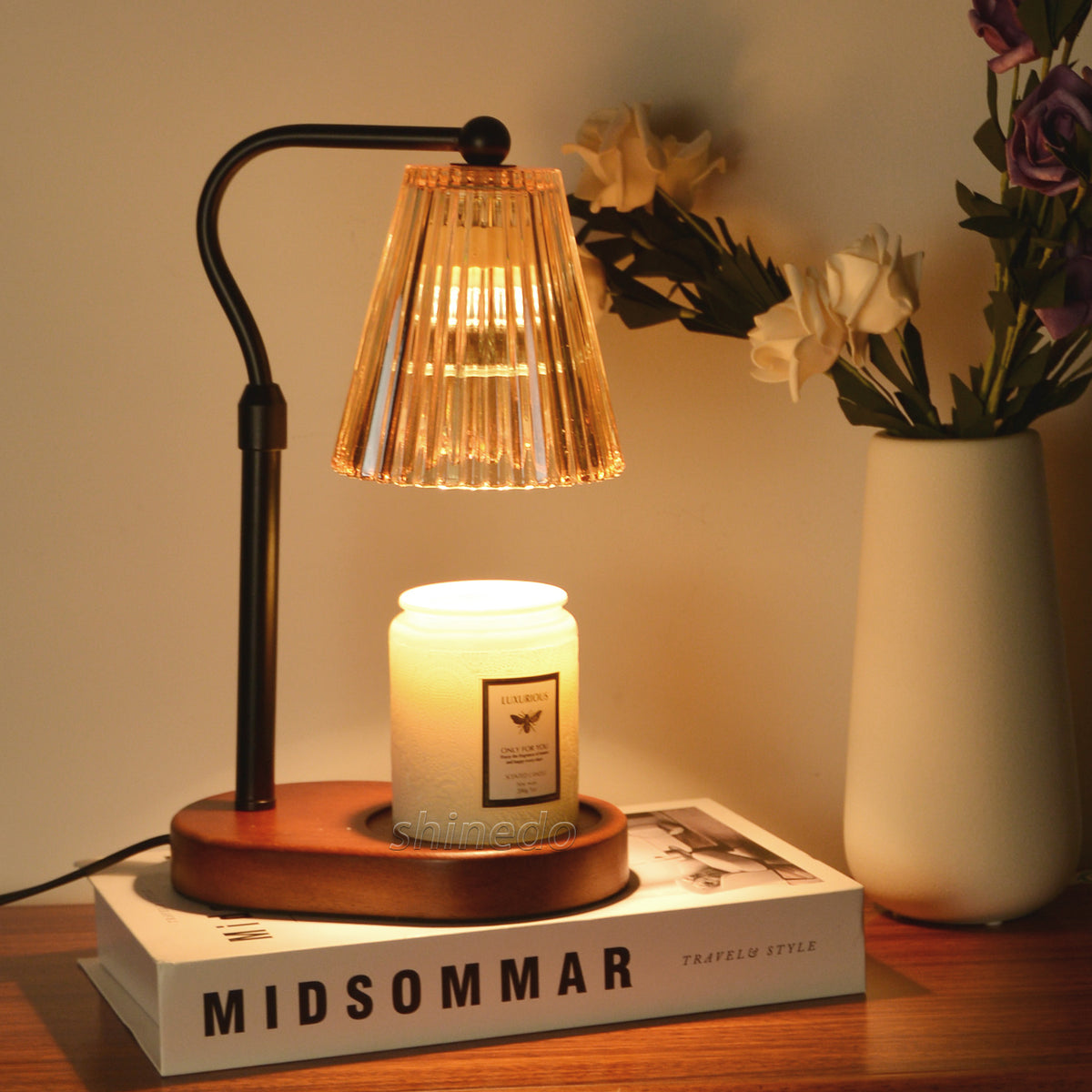 Dimmable candle warmer lamp with timer