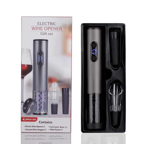 Electric wine opener gift set
